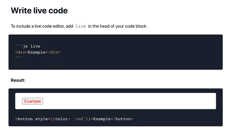 React Live Code Editor